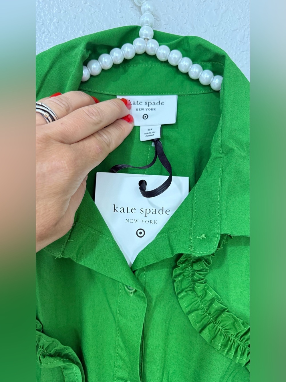 Kate Spade Vibrant Green Maxi Dress size XS-S  NWT - Picture 5 of 10